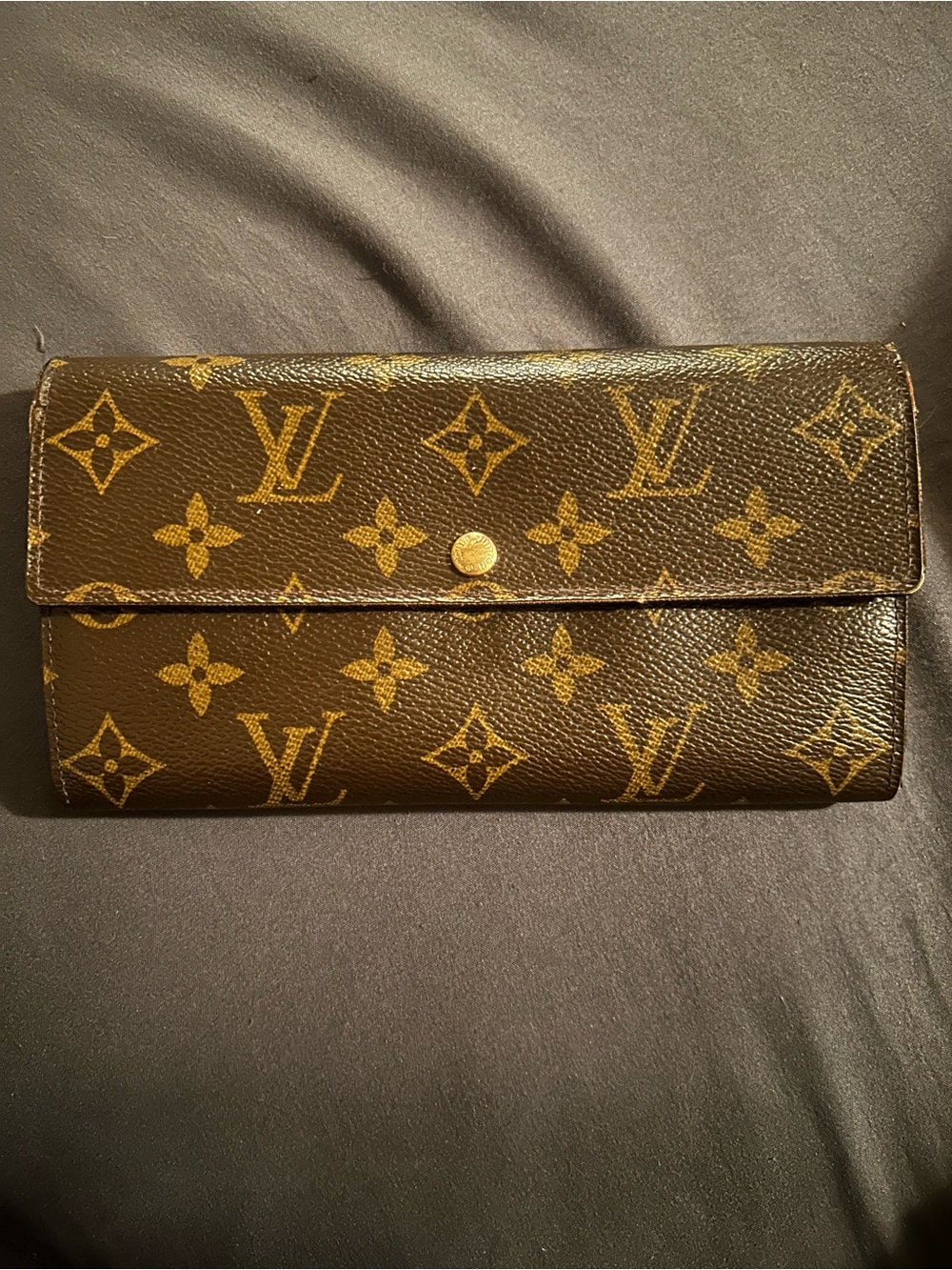 Louis Vuitton Monogram Continental Wallet in Brown and Gold